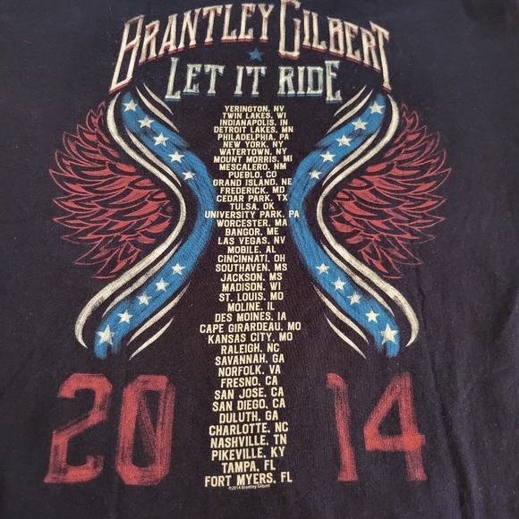 Brantley Gilbert Concert Shirt 2014 Country Music 🎶 - Picture 9 of 10